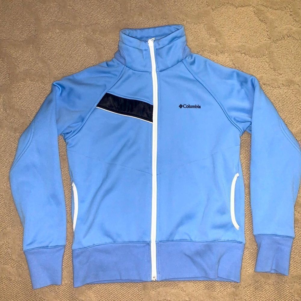 ‎Columbia blue zip up sweater jacket. Large